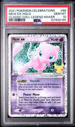 2021 POKEMON CELEBRATIONS CLASSIC COLL #88 MEW EX-HOLO PSA 10 - Image 1