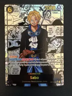 NM Sabo (Super Alternate Art) OP13-120 Carrying On His Will Foil Manga Eng OPTCG - Image 1