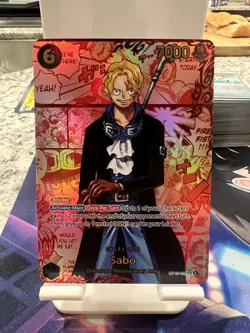 One Piece TCG Sabo (OP13-120) (Red Super Alternate art) Manga English - Image 3