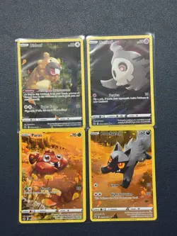 2023 Pokemon TCG Crown Zenith Paras Bidoof Poochyena Illustration Rares - Image 1