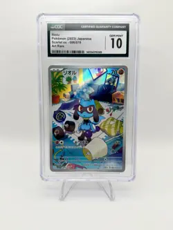 Riolu 086/078 Sv1s: Scarlet Ex Art Rare (Japanese) CGC 10 Gem Mint Pokemon 2023 - Image 1