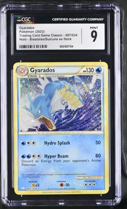 CGC 9 Pokemon Gyarados 007/034 Trading Card Game Classic CLB Holo psa - Image 1