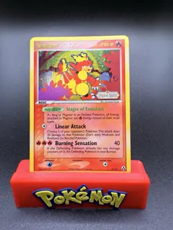 Magmar 21/92 EX Legend Maker Reverse Holo Stamped 2006 NM Pokemon Card - Image 1