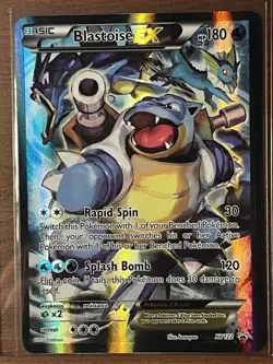 Pokemon TCG Blastoise EX Promo Holo Rare Card XY122 LP - Image 1
