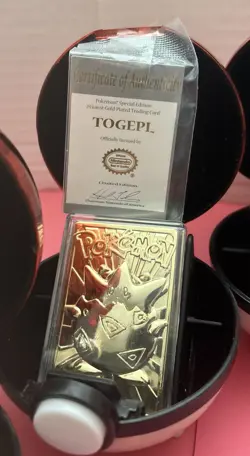 1999 Set Of 6 Pokemon 23k Gold Plated Cards W/ Boxes. Complete See Photos - Image 5