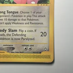 Pokemon TCG Lickitung Aquapolis 90/147 Non Holo Common 2003 VTG WOTC NM Card - Image 4