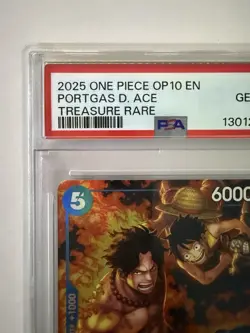 2025 One Piece OP10 English Portgas D. Ace Treasure Rare PSA 10 #052 Gem Mint - Image 3