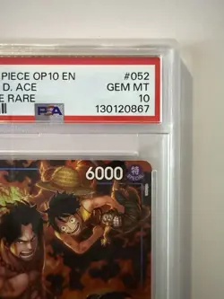 2025 One Piece OP10 English Portgas D. Ace Treasure Rare PSA 10 #052 Gem Mint - Image 4