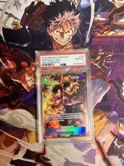 2025 One Piece OP10 English Portgas D. Ace Treasure Rare PSA 10 #052 Gem Mint - Image 1