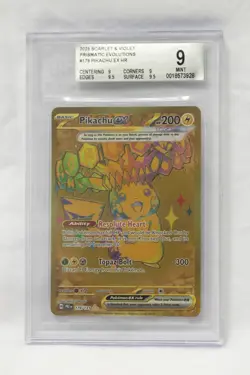 [BGS 9] Pokemon Pikachu EX Hyper Rare Card 179/131 Prismatic Evolutions - Image 3
