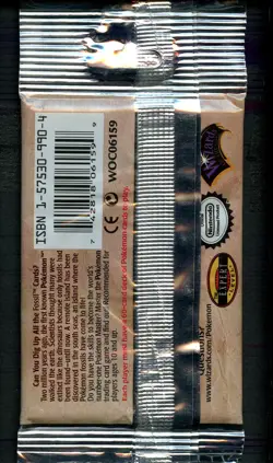 Fossil Pokemon TCG - Sealed Long Crimp Booster Pack - Lapras - Image 2