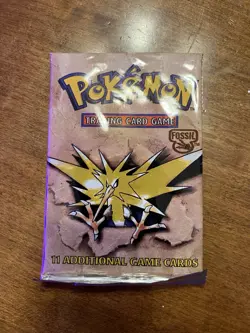 Wizards of The Coast Pokemon Fossil Booster Pack Unlimited Unweighed Zapdos 742818061599 - Image 4