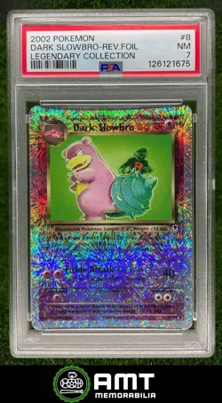 6121675 2002 Pokemon Legendary Collection #8/110 Dark Slowbro Reverse Holo PSA 7 - Image 1