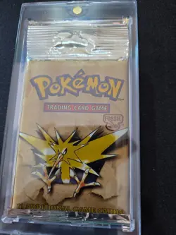 Pokemon Fossil Booster Pack - Zapdos - Sealed - 20.85g - WOTC - with Hard Case - Image 3