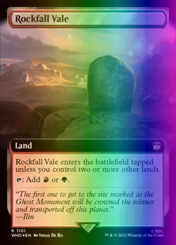 MTG Magic the Gathering Rockfall Vale (1101/1448) Doctor Who LP FOIL- Surge - Image 1