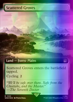 MTG Magic the Gathering Scattered Groves (1103/1448) Doctor Who LP FOIL- Surge - Image 1