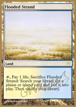 MTG Flooded Strand (gn316/103) World Championship Decks 2004 MP - Image 1