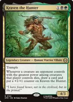 FOIL KRAVEN THE HUNTER mtg NM Marvel's Spider-Man 1 Rare - Image 1
