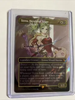 Terra, Herald of Hope (Borderless) (Surge Foil) Commander: Final Fantasy Foil NM - Image 2