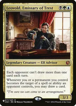 MTG LEOVOLD, EMISSARY OF TREST The List - Mystery Booster 2 NM - Image 1