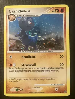 Cranidos DP07 Pokemon Diamond & Pearl Black Star Promo Holo HP - Image 1
