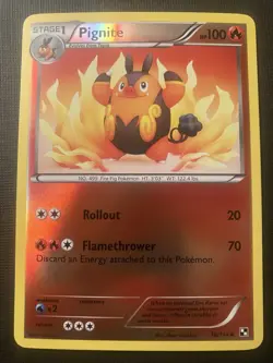 Pignite 18/114 Pokemon Black & White Base Set 2011 Reverse Holo NM - Image 1