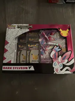 Pokemon Celebrations Collection Dark Sylveon V Box Promo & Booster Packs - Image 1