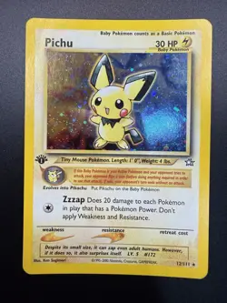 Pokemon TCG 1st Edition Pichu Holo Rare Neo Genesis 12/111 LP Condition - Image 3