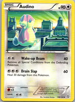 Audino 108/124 Uncommon Dragons Exalted Pokemon Lightly Played - Image 1