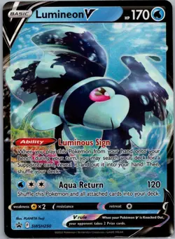 Lumineon V SWSH250 Promo SWSH Black Star Pokemon Lightly Played - Image 1