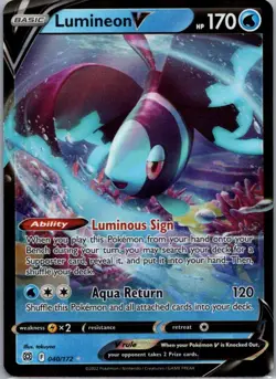 Lumineon V 040/172 Holo Rare V Brilliant Stars Pokemon Near Mint - Image 1