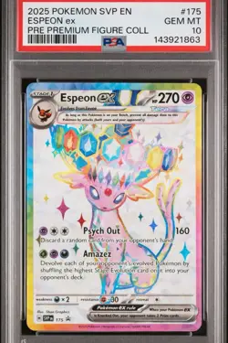 PSA 10 Espeon EX #175 2025 Pokemon SVP EN-SV Black Star Promo PSA 10 Gem - Image 1