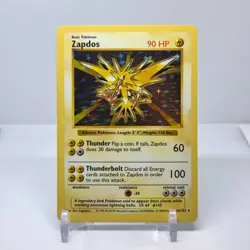 Pokemon Zapdos 16/102 Holo Shadowless LP - Image 1