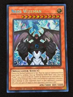 Yugioh Neos Wiseman BLC1-EN007 Secret (NM) - Image 1