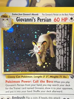 Pokemon TCG Giovanni's Persian 8/132 Gym Challenge Unlimited Holo Rare Vintage - Image 3