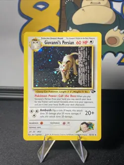 Pokemon TCG Giovanni's Persian 8/132 Gym Challenge Unlimited Holo Rare Vintage - Image 4