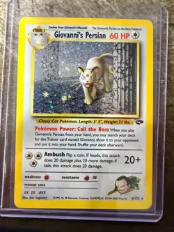 Pokemon TCG Giovanni's Persian 8/132 Gym Challenge Holo Rare Unlimited - Image 1