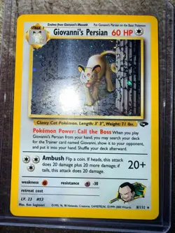 Pokemon TCG Giovanni's Persian 8/132 Gym Challenge Holo Rare Unlimited - Image 2
