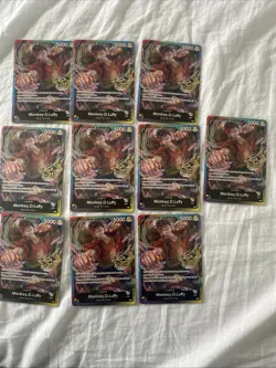 10 ONE PIECE TCG MONKEY D. LUFFY RARE 3RD ANNIVERSARY PROMO ALT ART NM - Image 1