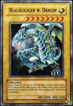 Yu-Gi-Oh! Blauaugiger W. Drache BNZ-G001 Ultra Rare [EX-NM] Promo | DE 2002 - Image 1