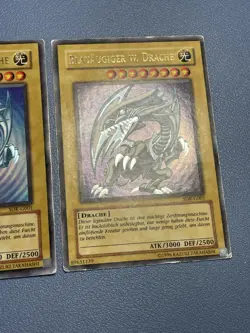 Yu-Gi-Oh! 2x Blauaugiger W. Drache SDK-G001 Ultra Rare Starter Deck Kaiba 2002 - Image 3