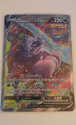 Pokemon Galarian Slowking v Alternate Full Art Card 179/198 Chilling Reign - NM - Image 1