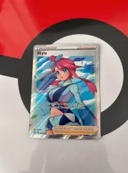 Pokemon Trainer Card Skyla 072/072 Shining Fates Full Art Ultra Rare Holo TCG - Image 1