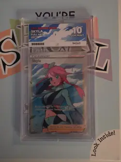 Pokemon TCG Skyla Shining Fates Holo Ultra Rare Full Art Card 072/072 ACE 10 - Image 1