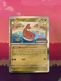 Pokemon Card Tatsugiri 118 Black Star Promo STAMPED Twilight Masquerade NM - Image 1