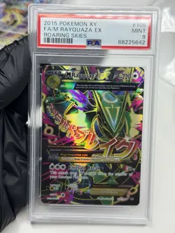 PSA 9 M RAYQUAZA #105 FULL ART 2015 EX XY ROARING SKIES POKEMON full art - Image 1