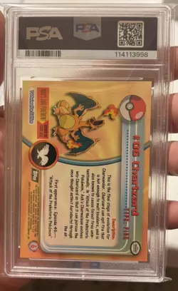 Pokemon-1999 TOPPS Pokemon T.V. Charizard PSA 8 - Image 2
