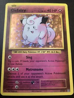 Clefairy 63/108 Pokemon XY Evolutions 2016 Holo - Image 1