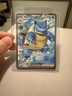 Pokemon TCG Blastoise EX Full Art 184/165 Scarlet & Violet 151 NM - Image 1