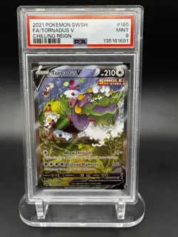 Pokemon TCG: Tornadus V 185/198 - Chilling Reign - Alternate Art - PSA 9 - Image 1